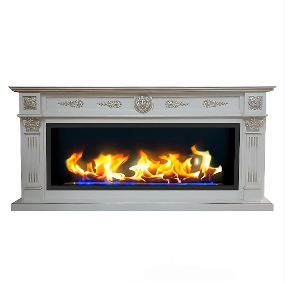 Биокамин в линейном портале "Русский огонь" Колизей с декоративным стеклом (стемалитом) по цене 110 650 руб.