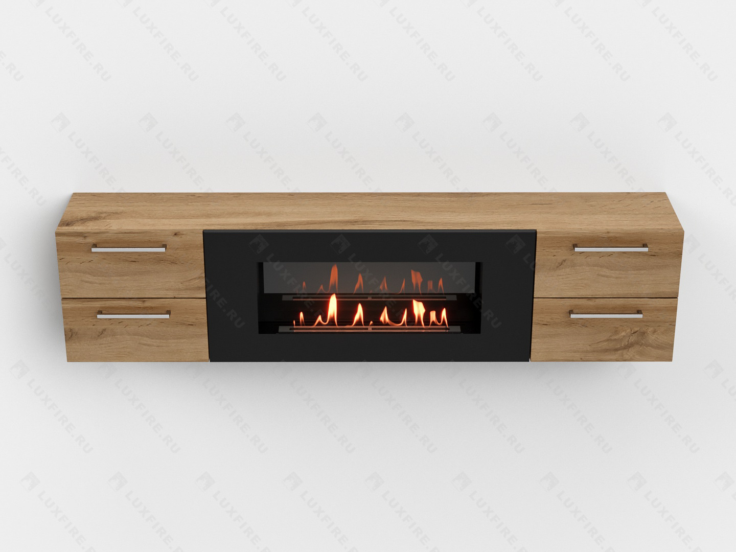 Тумба ТВ Lux Fire "Нева" настенная 1700 матовая, дуб вотан с биокамином 900 Тумба ТВ Lux Fire "Нева" настенная 1700 матовая, дуб вотан с биокамином 900 по цене 99 069 руб.