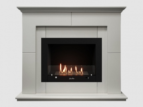 Каминный портал МДФ "Пьер 1200" с биокамином Lux Fire "Фаер Бокс 3-30" (белый) Каминный портал МДФ "Пьер 1200" с биокамином Lux Fire "Фаер Бокс 3-30" (белый)