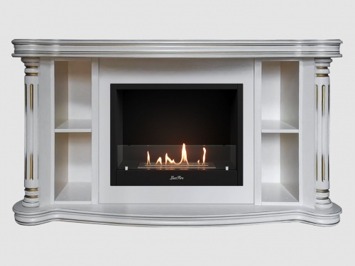 Каминный портал МДФ "Романс 1300" с биокамином Lux Fire "Фаер Бокс 1-30" (белый) Каминный портал МДФ "Романс 1300" с биокамином Lux Fire "Фаер Бокс 1-30" (белый)