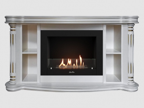 Каминный портал МДФ "Романс 1300" с биокамином Lux Fire "Фаер Бокс 2-30" (белый) Каминный портал МДФ "Романс 1300" с биокамином Lux Fire "Фаер Бокс 2-30" (белый)