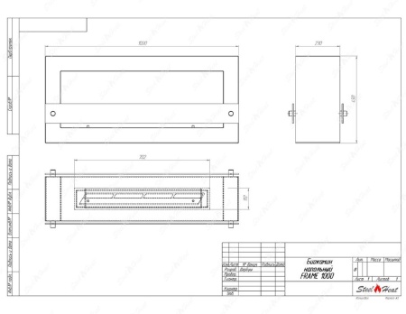 Биокамин SteelHeat FRAME ONE 1000 черный Биокамин SteelHeat FRAME ONE 1000 черный по цене 51 030 руб.