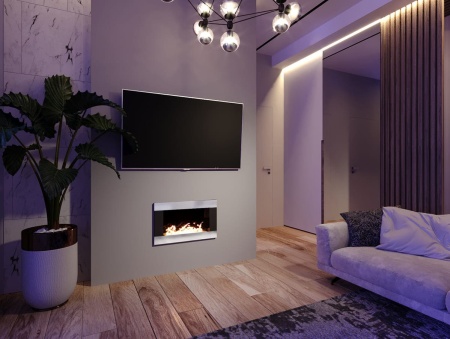 Биокамин "Русский огонь" Модерн 650V встраиваемый с защитным стеклом по цене 25 450 руб.