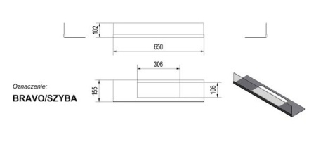 Стекло декоративное для биокамина BRAVO по цене €140